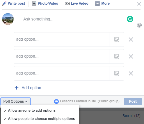 Add option