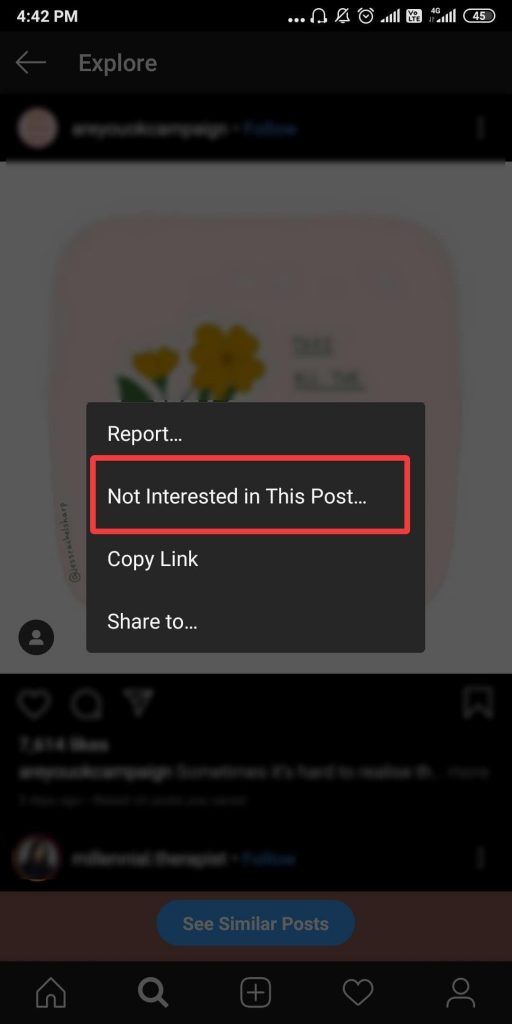 Clean Explore page