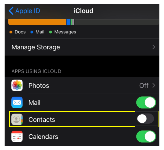 Keep contacts on your iPhone