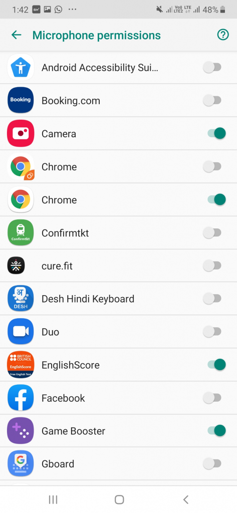 Microphone permissions