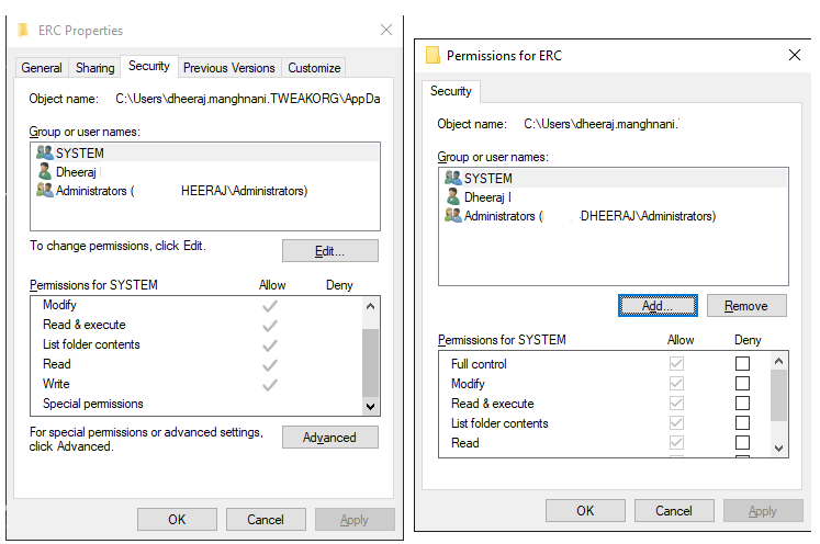 Permissions