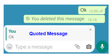 Quoted message