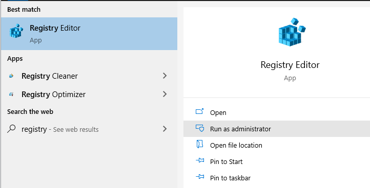 Run as administrator
