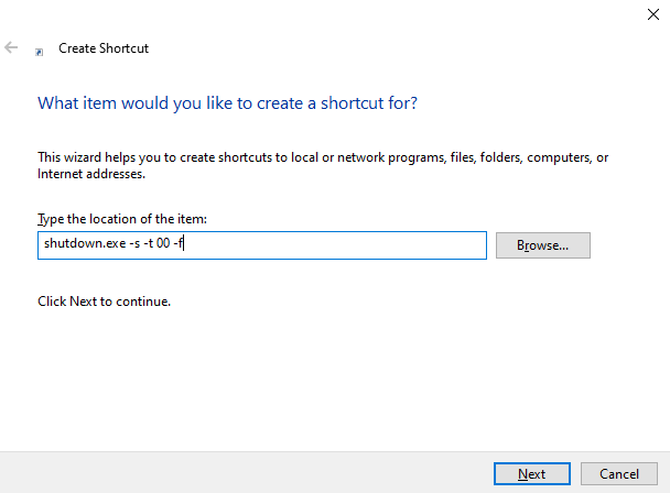 Shortcut