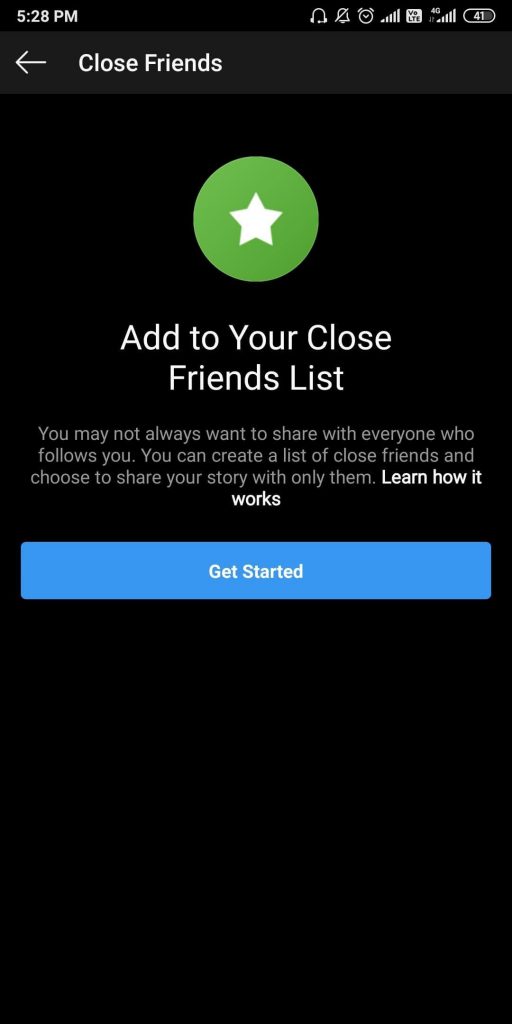Use Close Friends