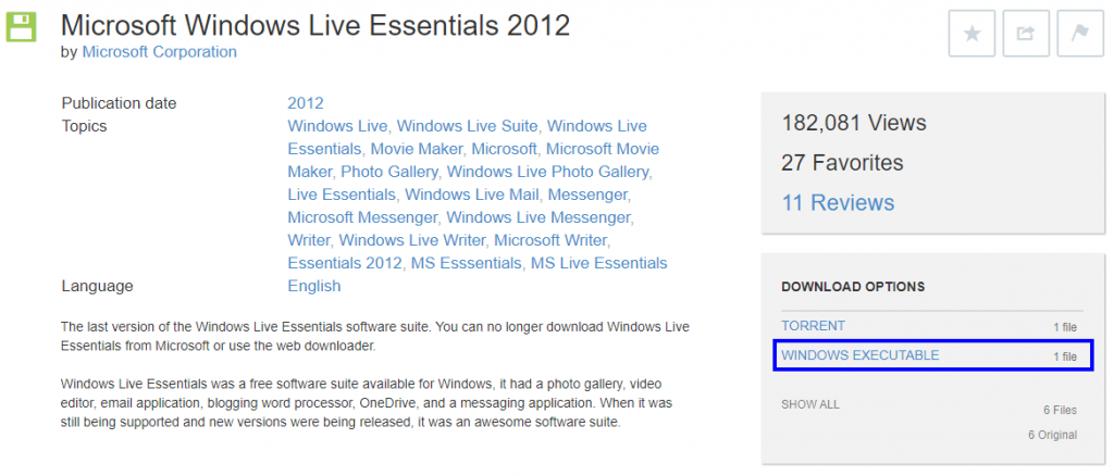 essentials 2012 microsoft movie maker download link