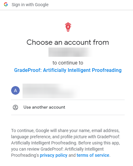 choose account