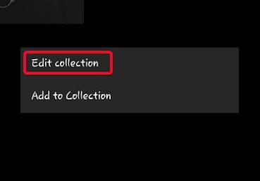edit collection