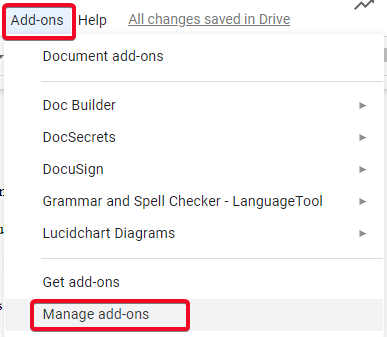 manage adons