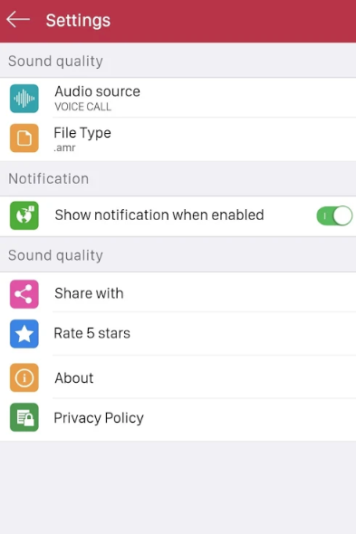 notification for call recording
