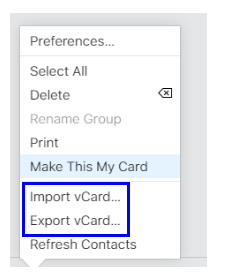 vCard file
