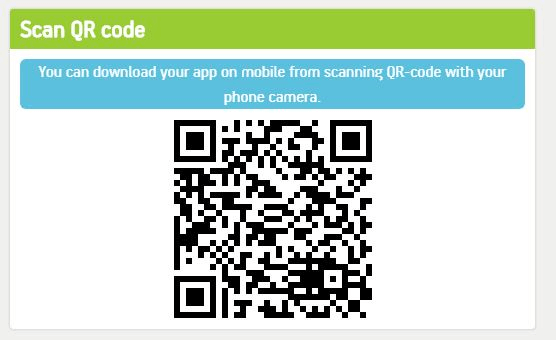 AppsGeyser Android App maker- QR Code