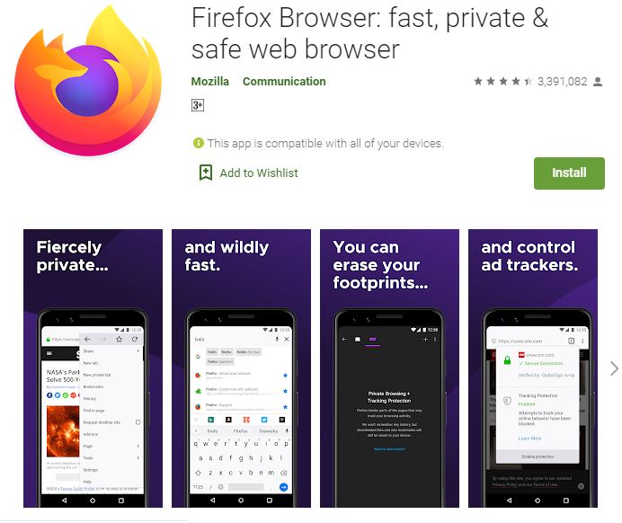 mozilla firefox for android tv
