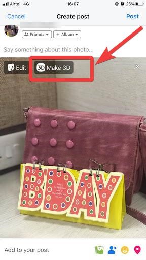 Create 3D Photos On Facebook