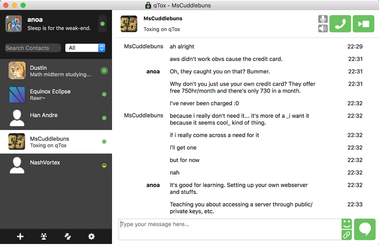 Tox Chat - skype alternative