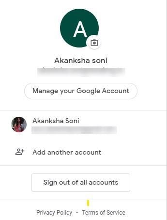 Sign Out of all accounts