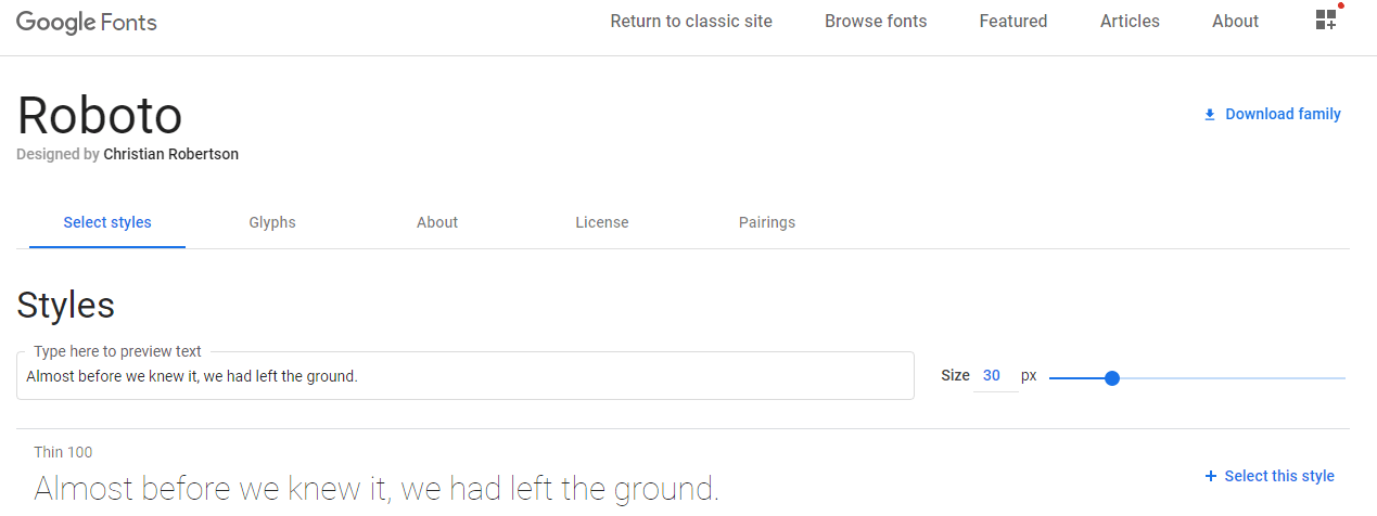 Use Google Fonts