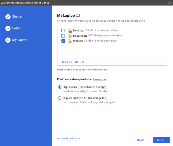 backup file