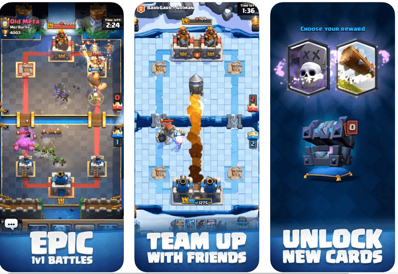 clash royale game for two player in iphone