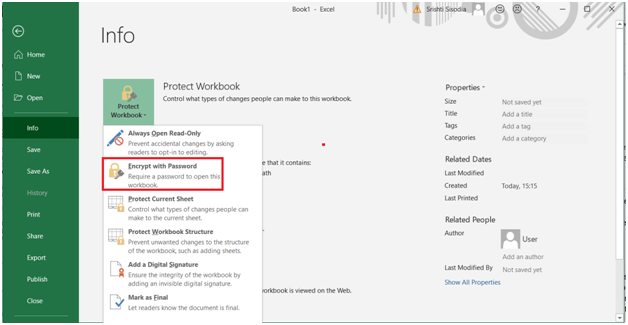 ecnript with password