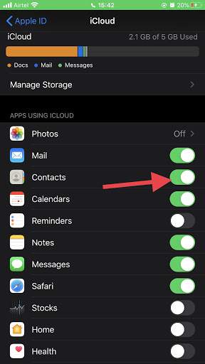 icloud contacts