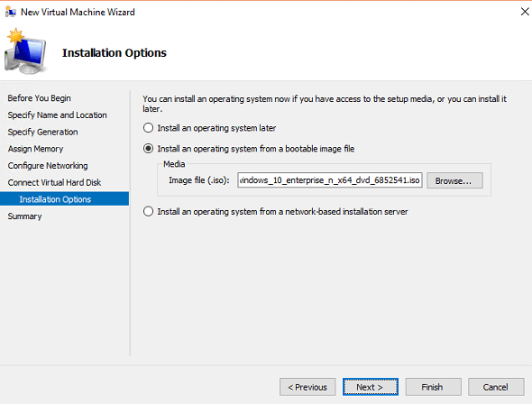 installation option