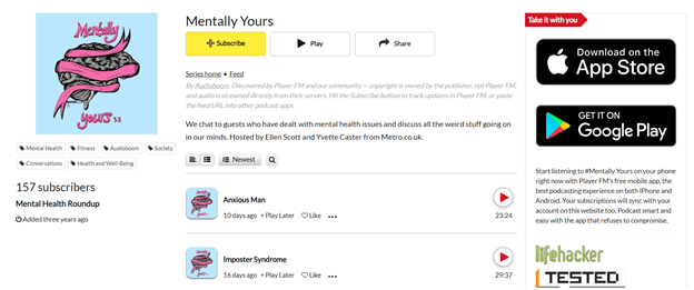 mentally yours podcasts