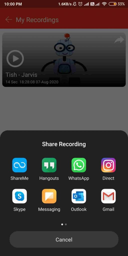 mic and recording in magiccall