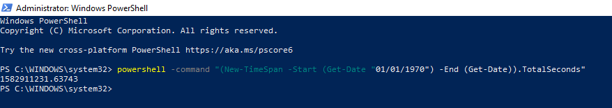 powershell command