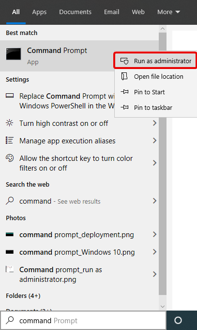 run cmd as admin