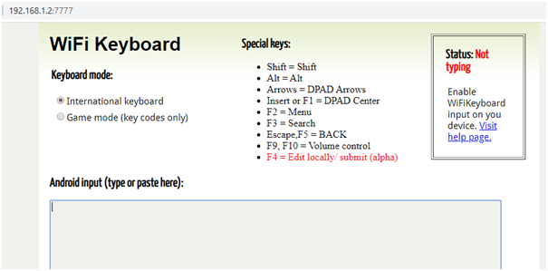 wifi keybard mode