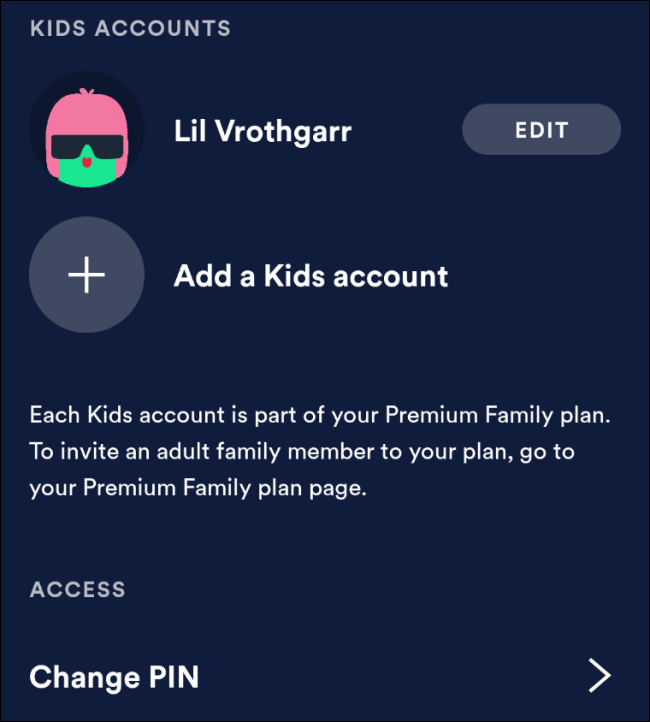 Create Additional Kid’s Account