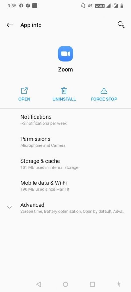 Force Stop The Zoom Call App