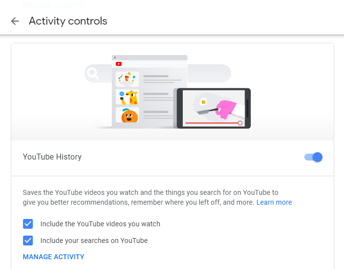 google activity history two devices