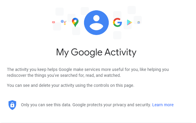 deleted google activity