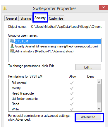 Google Chrome software reporter tool SwReporter Properties