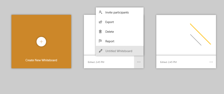 Microsoft whiteboard multiple canvas