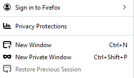 Reduce Firefox High Memory Usage in Windows 10 - Restore Private session
