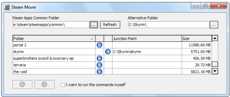 Manage Game Folders