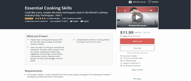 Essential Cooking Lessons: Udemy
