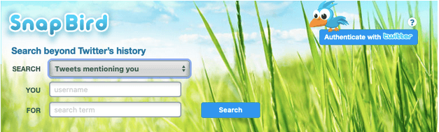 Use Snapbird to recover deleted tweets