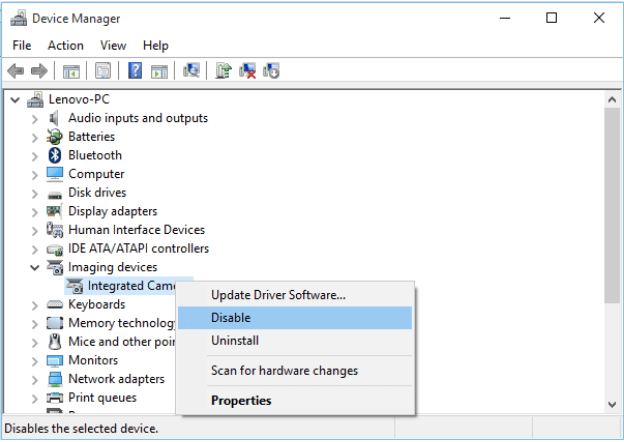 Re-Enable Your Webcam