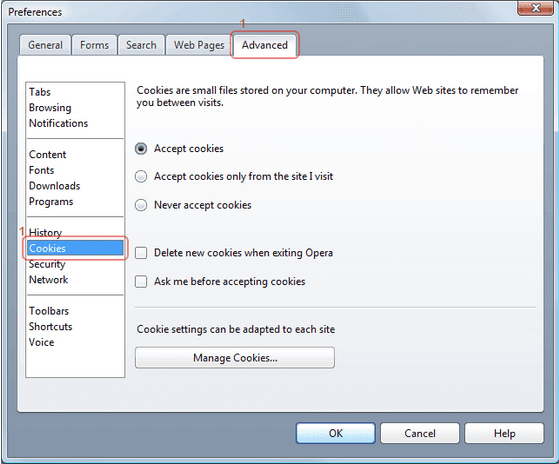 Delete Cookies and Other Browsing Data
