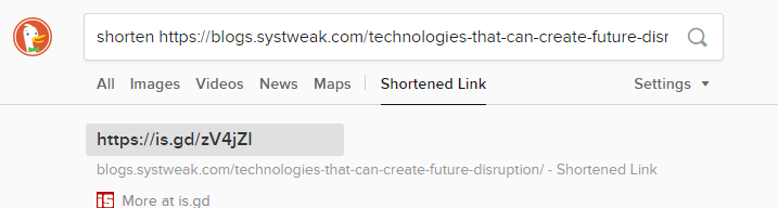 Shorten and expand links - Shorten links