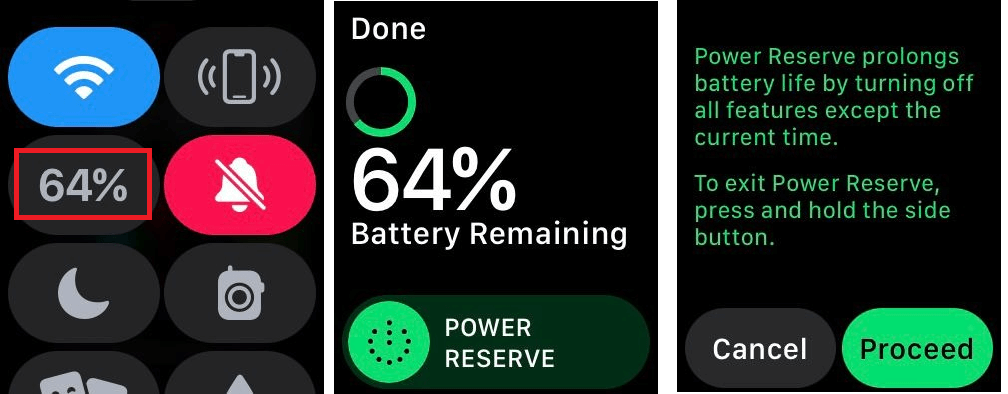 Turn on Power Reserve mode