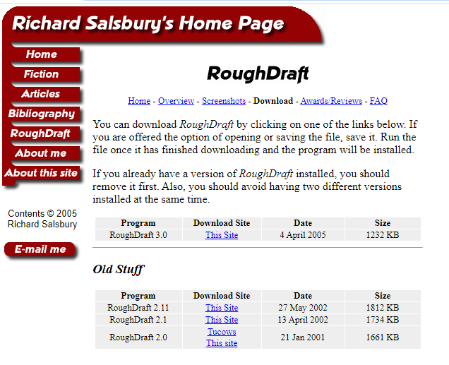 best free word processor - Rough Draft