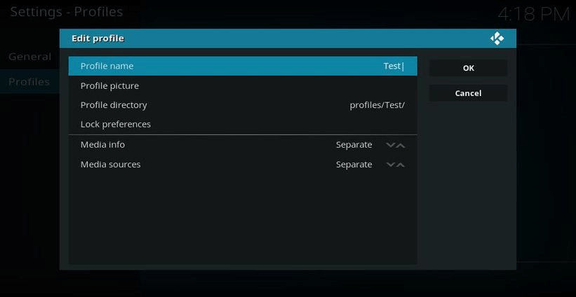 edit profile