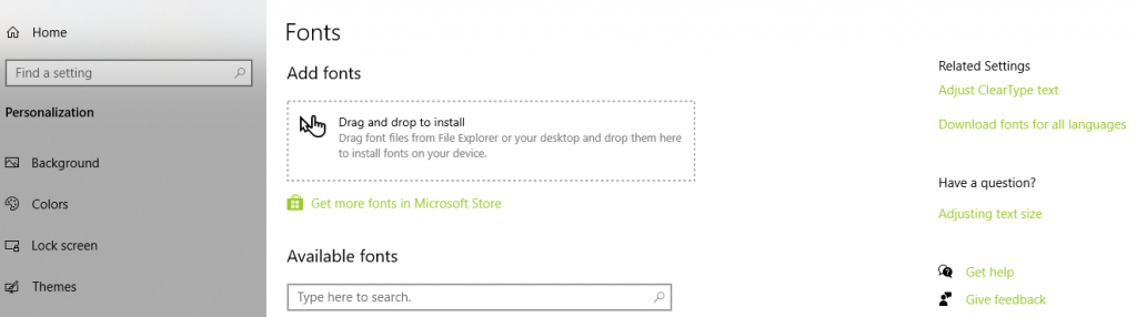 install fonts windows - Microsoft Store