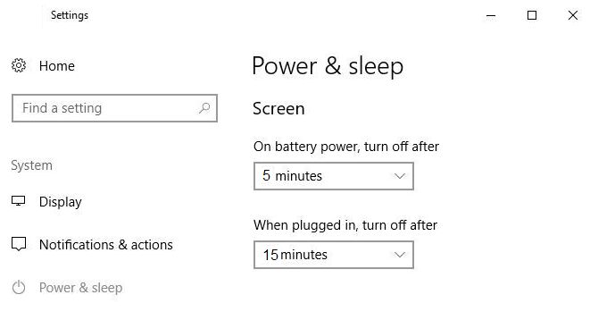 power and sleep