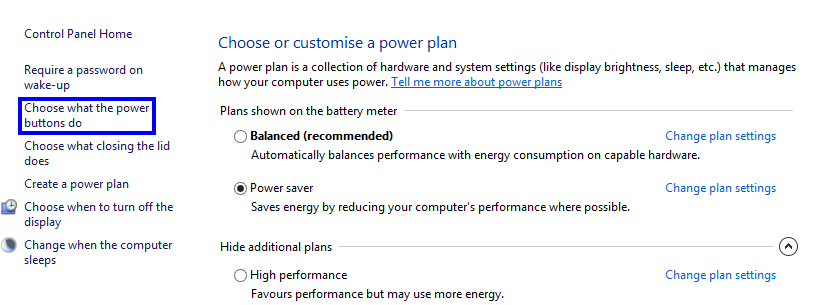 power button